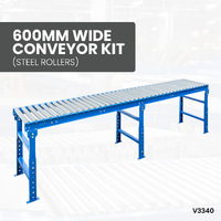 600mm Wide Conveyor Kit (Steel Rollers)