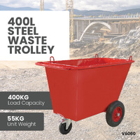 400L Steel Waste Trolley