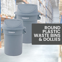 Round Plastic Waste Bins (swinging Lid)