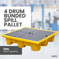 4 Drum Bunded Spill Pallet