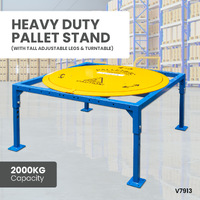 Heavy Duty Pallet Stand (with Tall Adjustable Legs & Turntable)