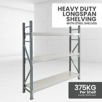 Heavy Duty Longspan Shelving - Steel 1800mm wide