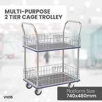 Multi Purpose 2 Tier Cage Trolleys