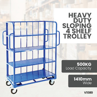 Heavy Duty Sloping 4 Shelf Trolleys