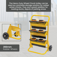 Heavy Duty Wheel Chock Trolley & Holder