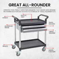 2 Tier Tool Trolley (with drawers)