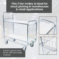 2 Tier Trolley (With Adjustable Shelves)