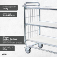 3 Tier Trolley (With Adjustable Shelves)