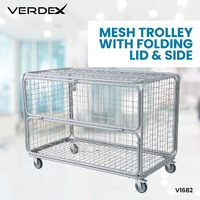 Mesh Trolley with Folding Lid & side