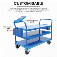 Heavy Duty Double Handle Platform Trolley