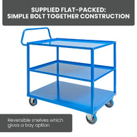 3 Tier Steel Trolley