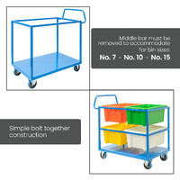 3 Tier Steel Tub Trolley