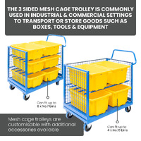 3 Sided Mesh Cage Trolley