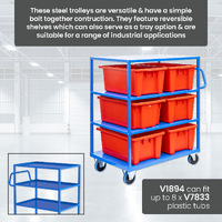 4 Tier Steel Trolley