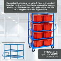 5 Tier Steel Trolley