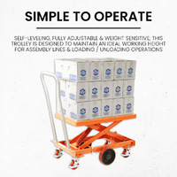 Spring Scissor Lift Trolley - 830x500mm