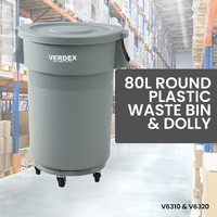 Round Plastic Waste Bin & Dollies