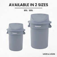 Round Plastic Waste Bins (swinging Lid)