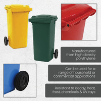 Plastic Wheelie Bins - 120 Litre