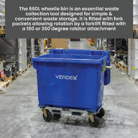 660L Wheelie Bin with Rotator Base