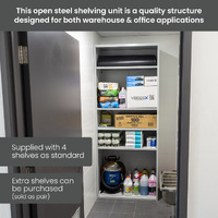 Open Steel Shelving Unit