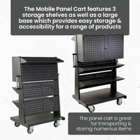 Mobile Panel Cart With Storage Cabinet