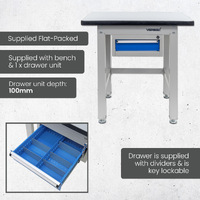 Industrial Work Bench with 1 Drawer Unit