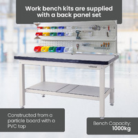 Heavy Duty Industrial Work Bench Kit 1800mm long (with Bottom Shelf)