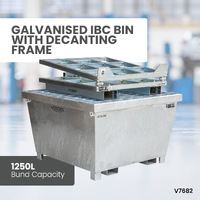 Galvanised IBC Bin with Decanting Frame