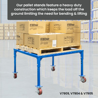 Heavy Duty Pallet Stand (with Tall Adjustable Legs)