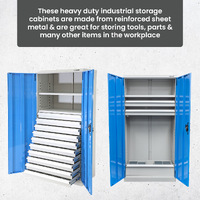 Heavy Duty Industrial Storage Cabinets 6 Drawer Cabinet ( 3 x 100mm & 3 x 200mm drawers)