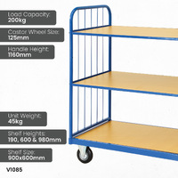 3 Tier Convertible Cage Trolley