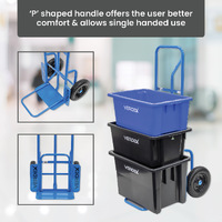 ‘P’ Handle Trolley with extended Foot (Flat free wheels)