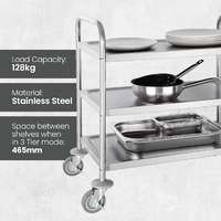 3 Tier Stainless Steel Utility Cart