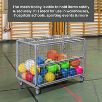 Mesh Trolley with Folding Lid & side