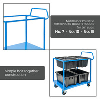 2 Tier Steel Tub Trolley