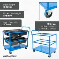 3 Tier Steel Tub Trolley