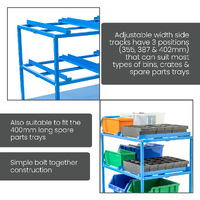 3 Tier Steel Multi-Tub Trolley