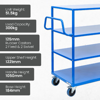 4 Tier Steel Trolley