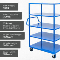 5 Tier Steel Trolley