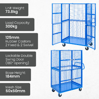 Full Cage Trolley with Double Swing Door