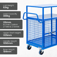 Mesh Cage Trolley with 2 Tiers