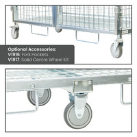 1910 Series - Cage Trolley with 3 Sloping Shelves