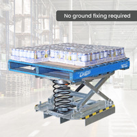 Galvanised Spring Pallet Elevator with Pallet Truck Base