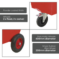 400L Steel Waste Trolley