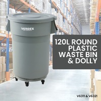 Round Plastic Waste Bin & Dollies