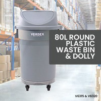 Round Plastic Waste Bins (swinging Lid)