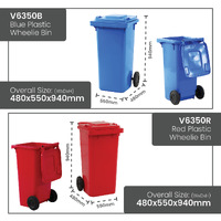 Plastic Wheelie Bins - 120 Litre