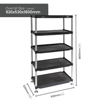 5 Tier Shelving Unit with Adjustable Feet