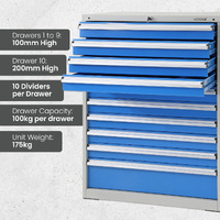 10 Drawer Industrial Tooling Cabinet